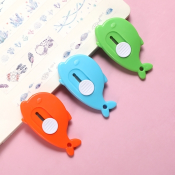 Cutter Mini Model Dolphin Pembuka Paket Cute Box Cutter - BUM