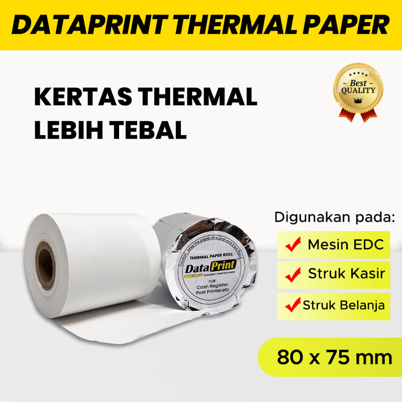 DataPrint kertas thermal / Struk / kasir / Mesin EDC 80x75mm