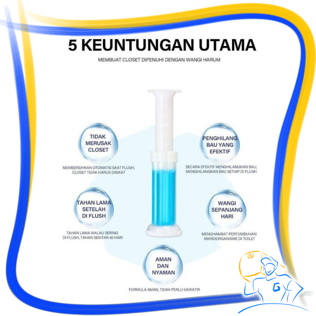 Gel Pembersih Kloset Toilet Cleaning Closet Cleaner Tempel Pengharum Pewangi WC Anti Bau Soap Sabun