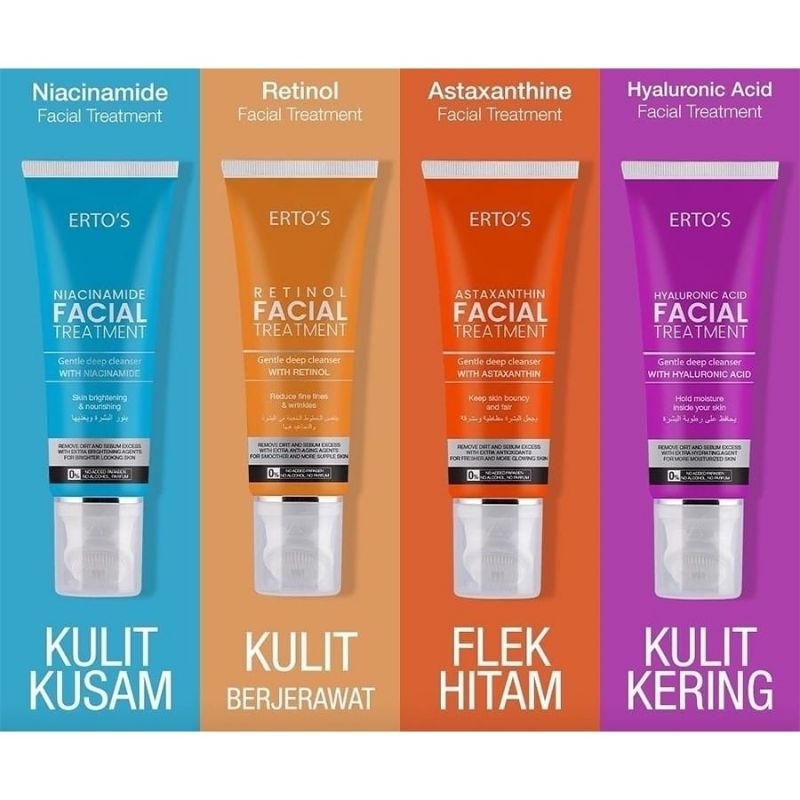 Erto's Facial Treatment New Series Astaxanthin, Niacinamide, Hyaluronic, Retinol, Daily Use 100ml