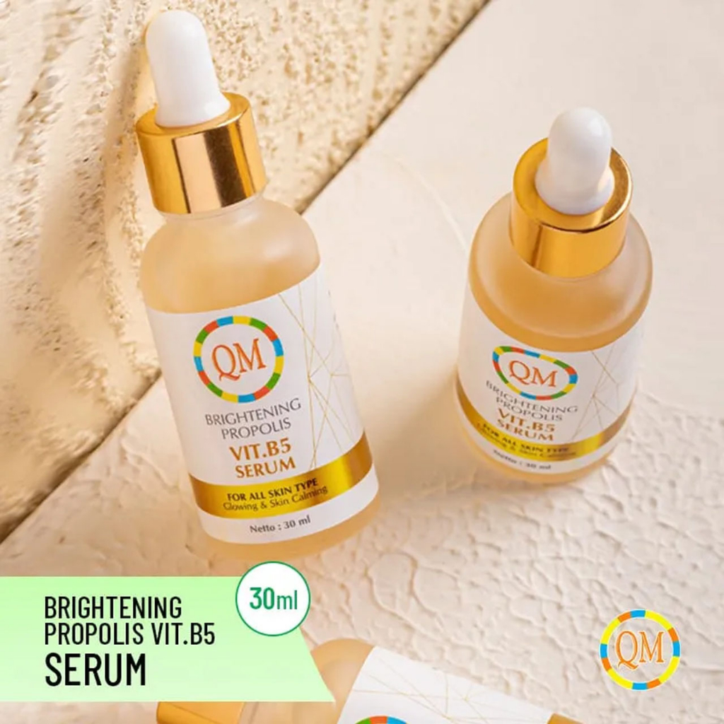 Qm Brightening Propolis Serum VIT. B5 - Serum Glow Up Viral - Serum Brightening Glowing Pencerah Wajah