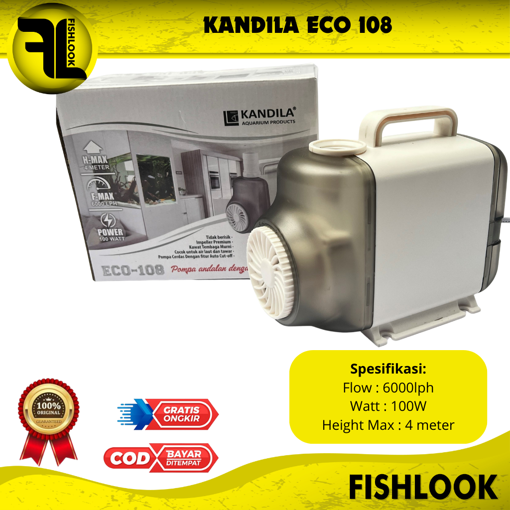 KANDILA ECO 108 ECO108 MESIN POMPA CELUP POWER HEAD AQUARIUM LOW WATT