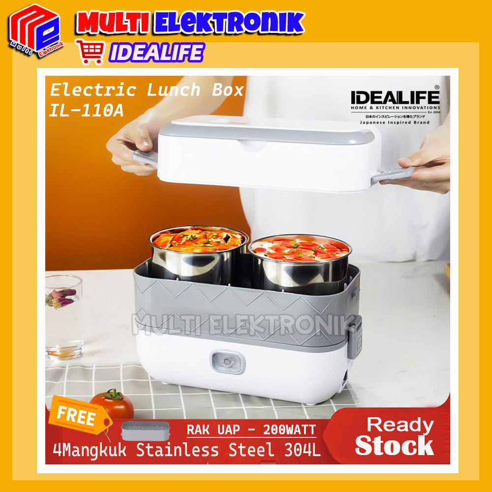 Electric Lunch Box Multi Fungsi Idealife IL-110A / IL 110A - kotak bekal - penghangat nasi - soup - rebus telur