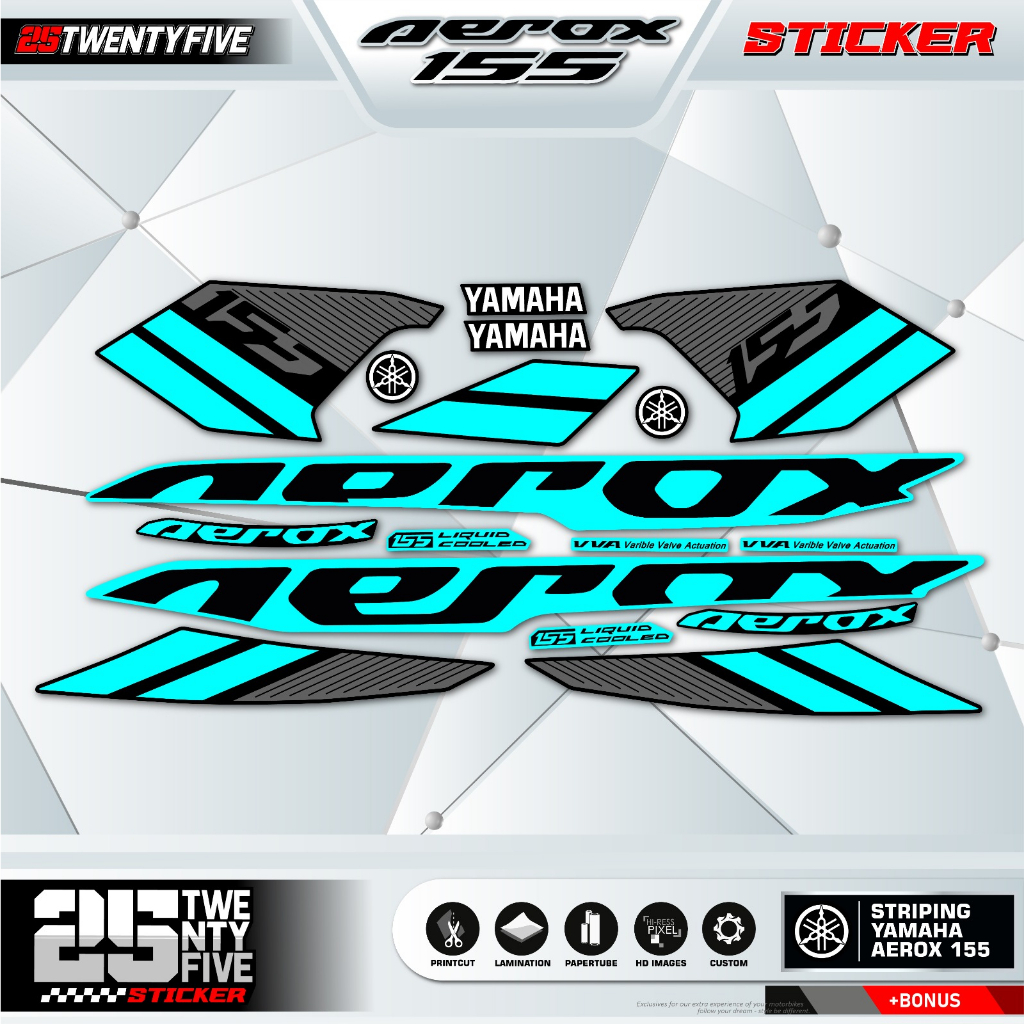 STRIPING AEROX 155/STIKER AEROX 155 CONNECTED/STICKER AEROX 155 CONNECTED NEW