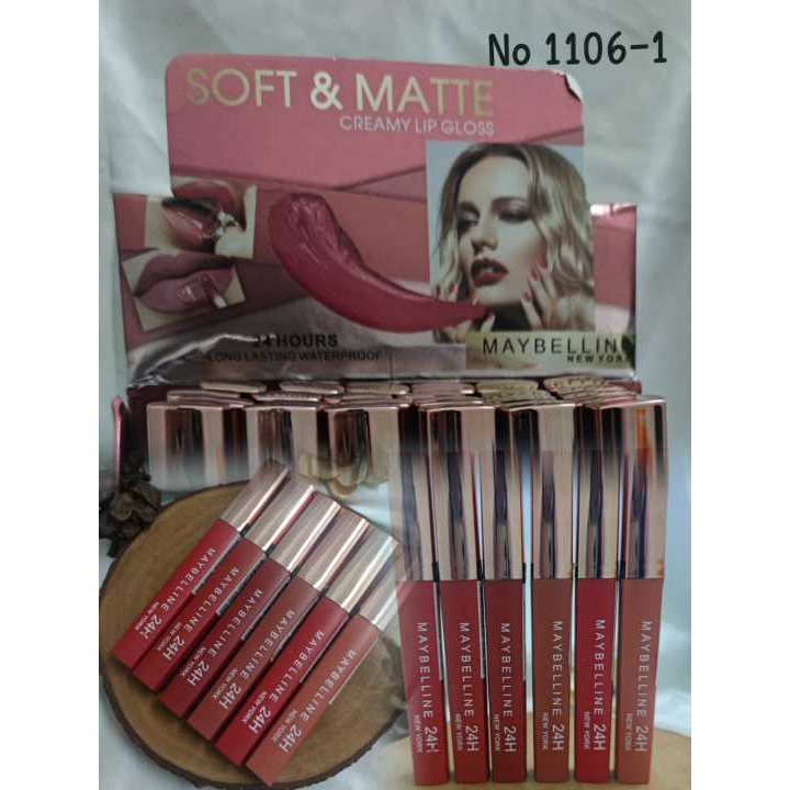 [12PCS] Lipcream Maybelline Matte &amp; Soft Creamy 1106 / Lipstick Cair Maybelline