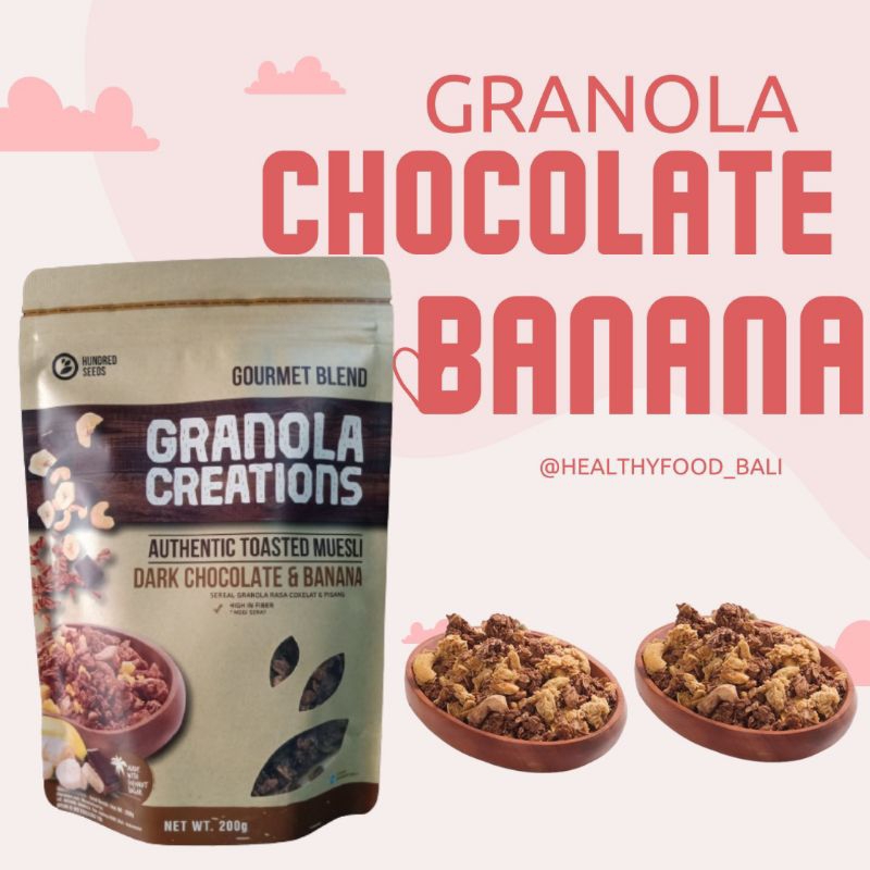 

granola gourmet blend chocolate n banana 400gr