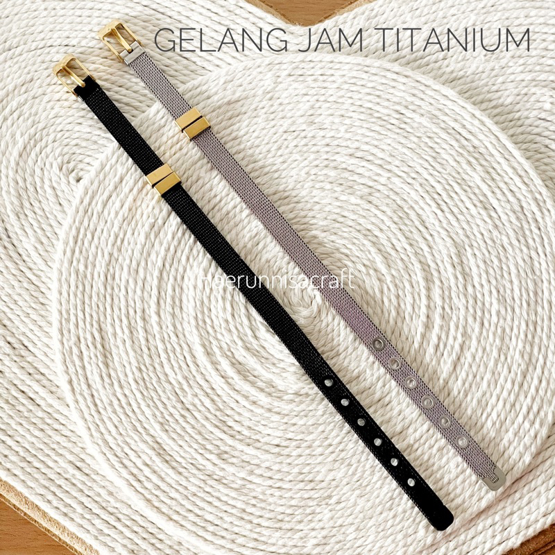 New Gelang Jam Pasir Titanium Free Karet Pembatas 2pcs