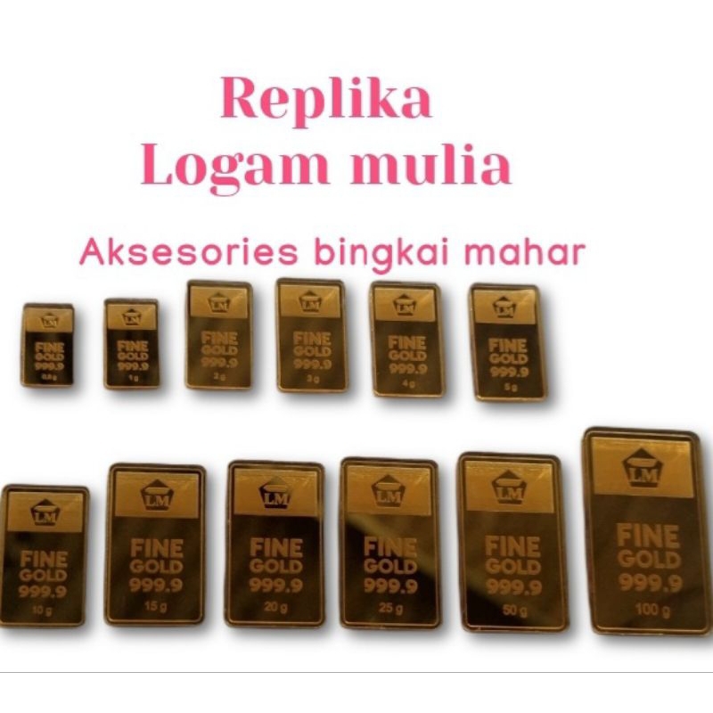 Replika Logam Mulia Dan Perhiasan Emas Aksesories Bingkai Mahar