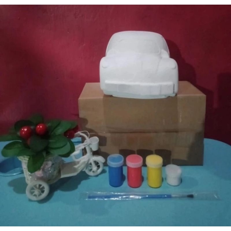 MAINAN EDUKASI / PAKET MELUKIS PATUNG CELENGAN / MELUKIS GYPSUM / MELUKIS ANAK / BELAJAR MELUKIS