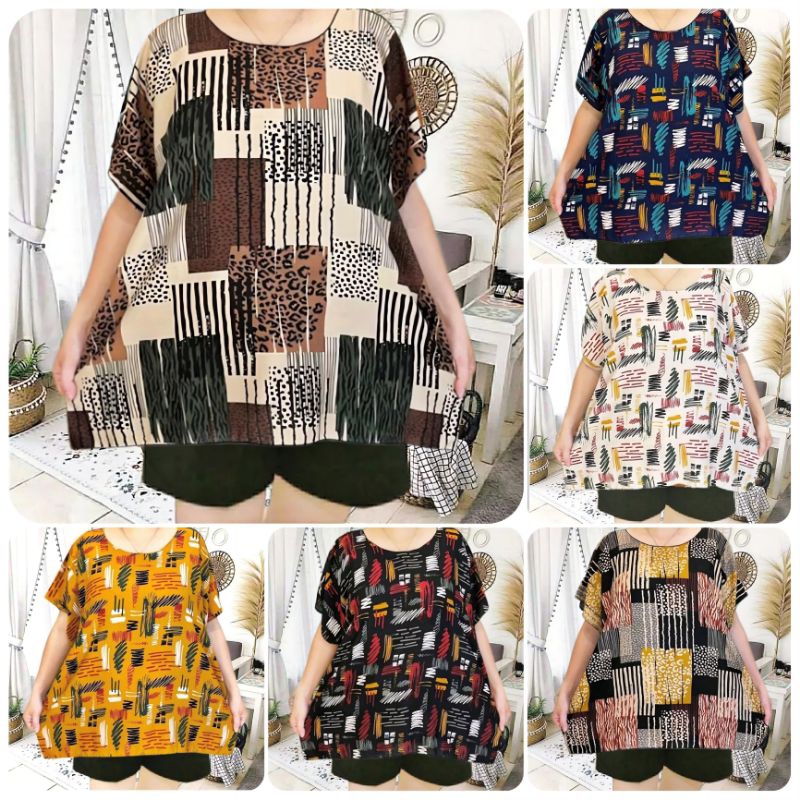 baju wanita LD 143 CM JUMBO BIG SIZE atasan wanita super jumbo atasan blouse cewek/wanita over size bahan rayon berkwalitas premium halus lembut dan adem