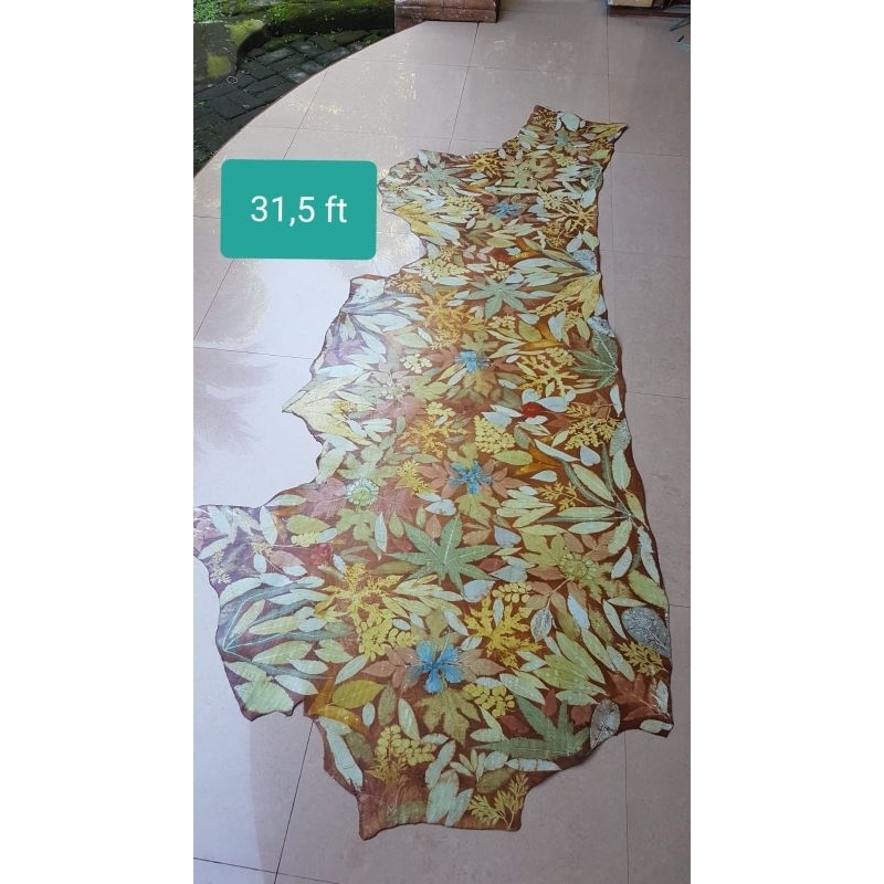 Bahan Kulit sapi Lembaran jenis Ecoprint custom order