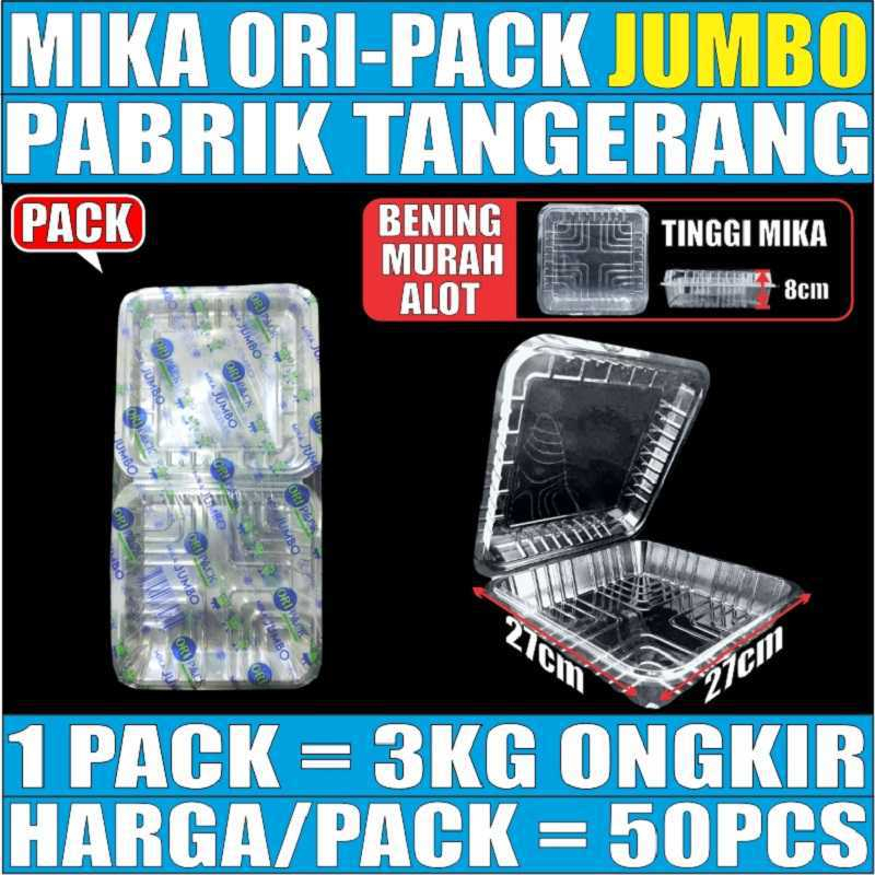 Mika kue Per Pack Jumbo Bolu Besar Kotak Makanan Plastik Bening