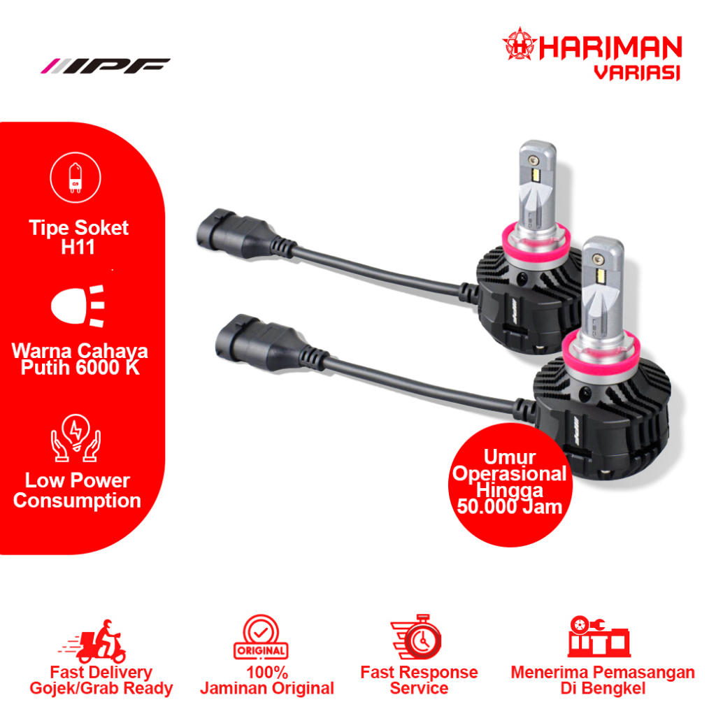 Bohlam Lampu Mobil Led IPF H11 6000K