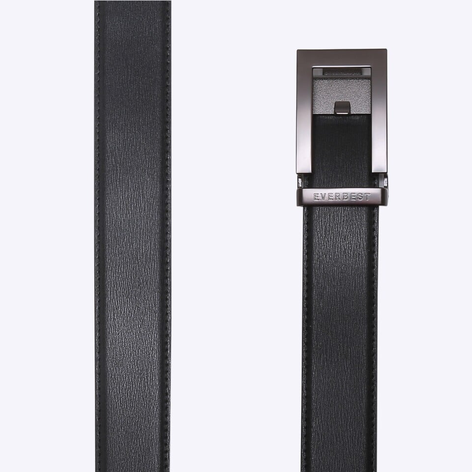 IKAT PINGGANG PRIA EVERBEST ORIGINAL TALI KULIT ASLI BRANDED HITAM EM01