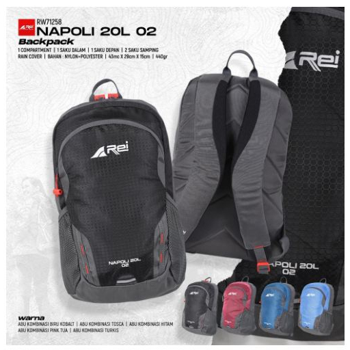 Tas Ransel Rei Napoli 02 Daypack Rei Napoli 20L Original