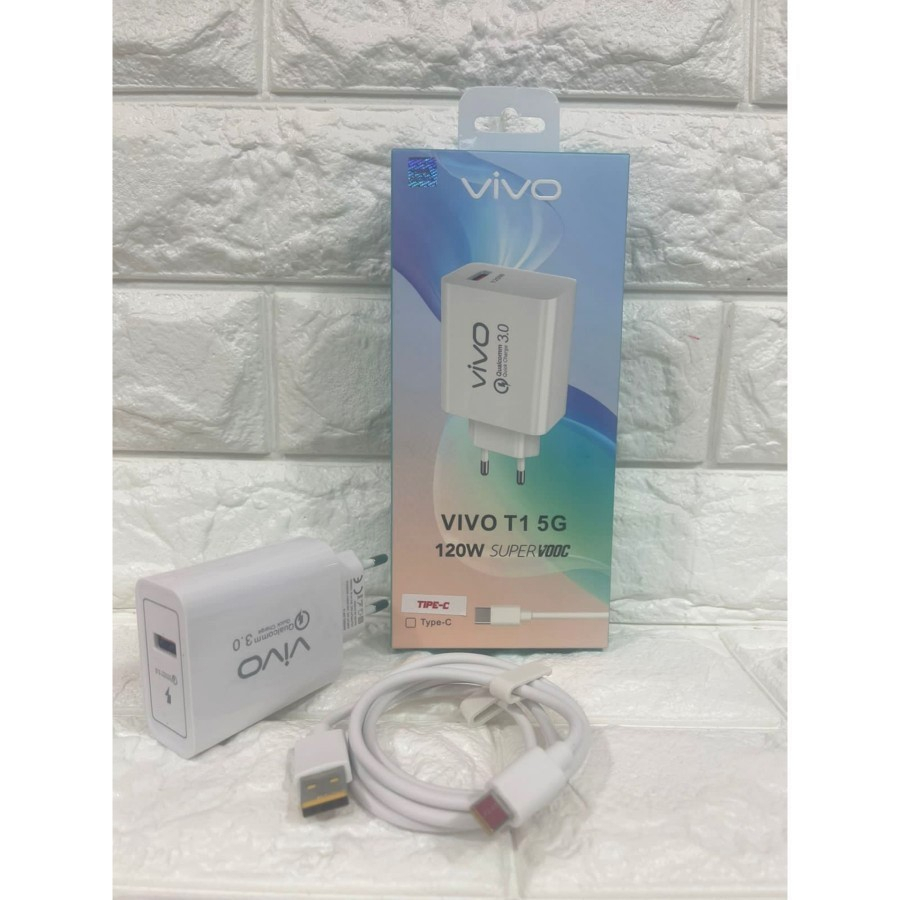 CHARGER VIVO T1 5G 120W FAST CHARGING VOOC POWER ADAPTER MICRO TYPE C