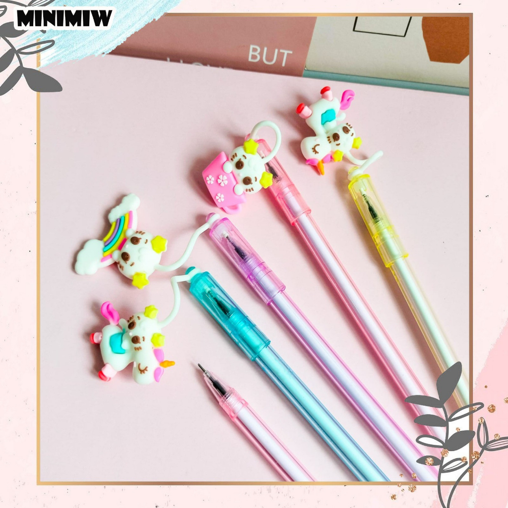 &quot;PULPEN GANTUNGAN UNICORN KARET BOLPEN ALAT TULIS BOLPOIN UNIK IMUT MURAH PEN GEL KARAKTER PENA  UNIK LUCU MURAH&quot;