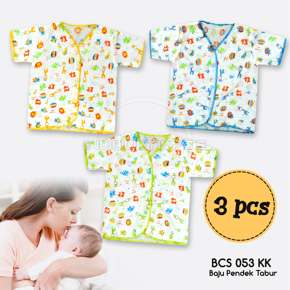 isi 3Pc baju Atasan Bayi 0-6 bulan Pakaian Bayi Kaos Bayi Lengan pendek Baru Lahir piyama BCS-053KK