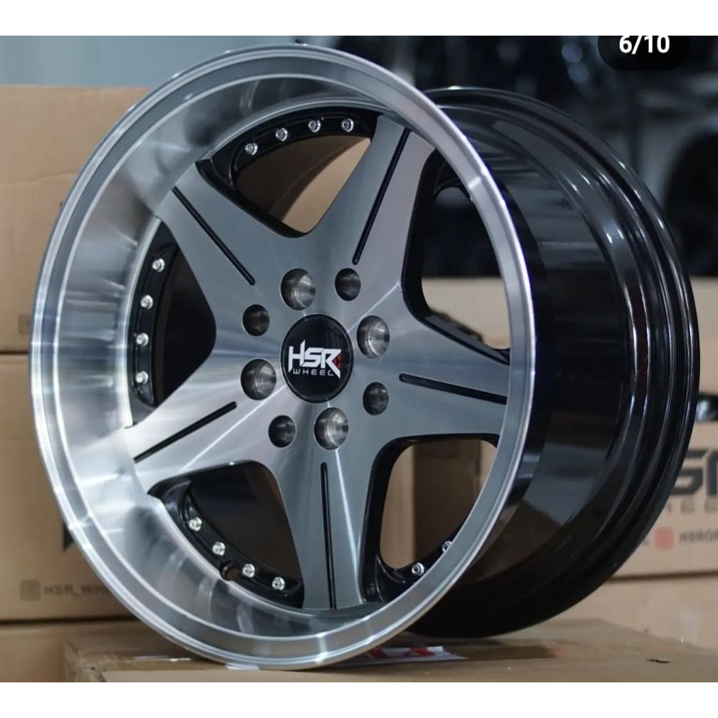 VELG CELONG HSR ANAMBAS R16X75/875 LUBANG BAUD 4X100-114,3 ET35/18 BLACK FOLISH