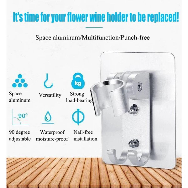 SHOWER HOLDER TEMPEL DENGAN PENGAIT ADJUSTABLE MODEL A