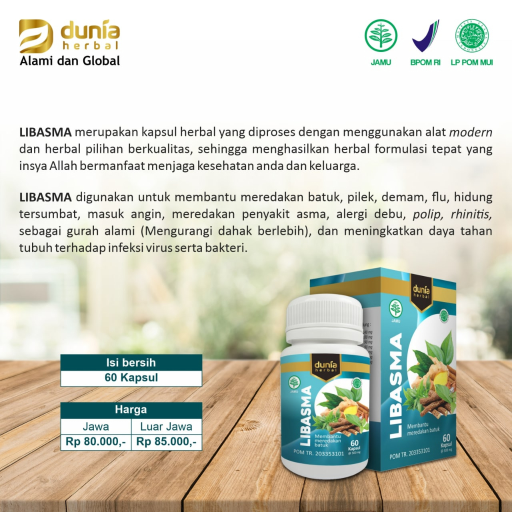 

LIBASMA Herbal Gurah Alami , Batuk & Asma