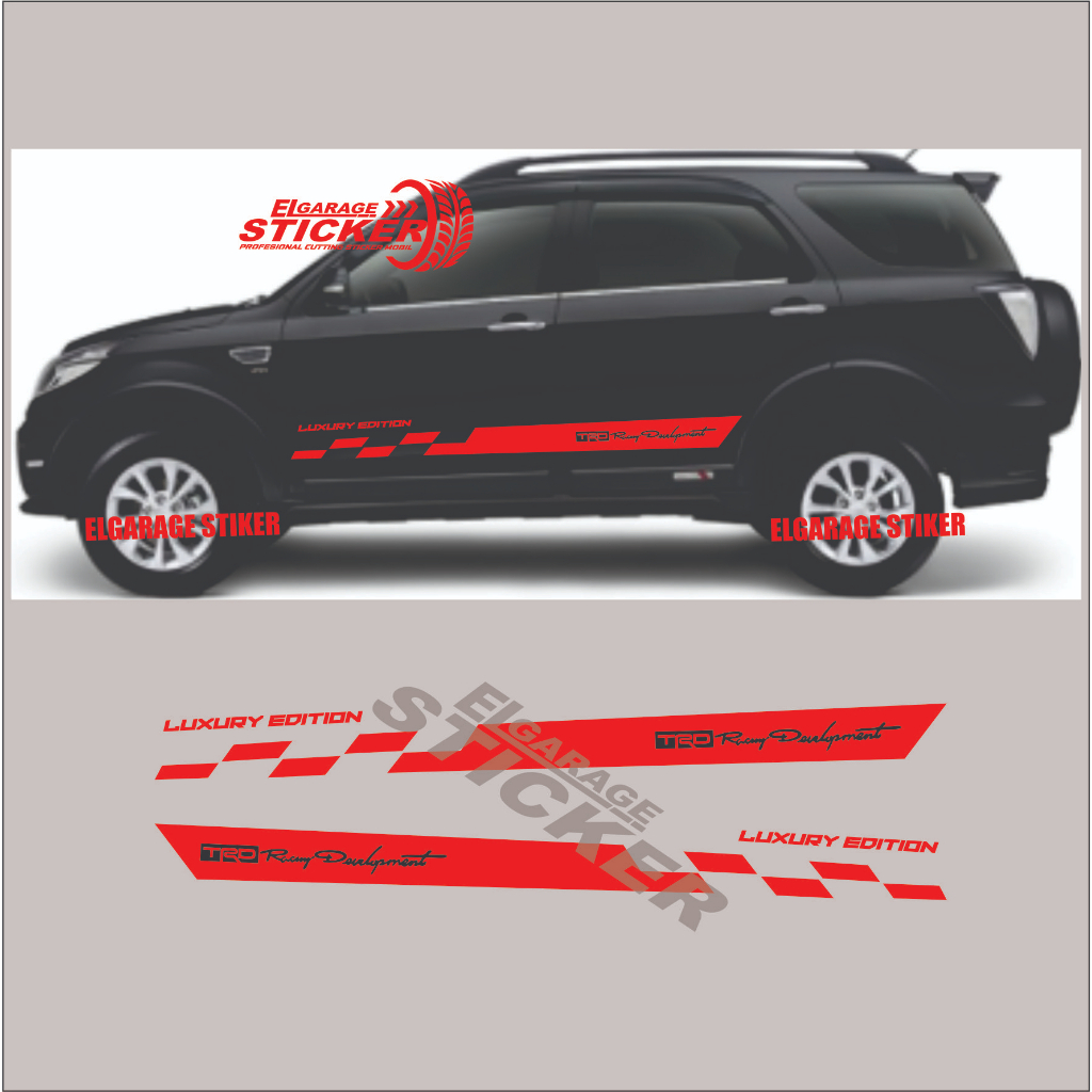Stiker mobil rush cuting stiker list body mobil rush stiker minimalis rush terios