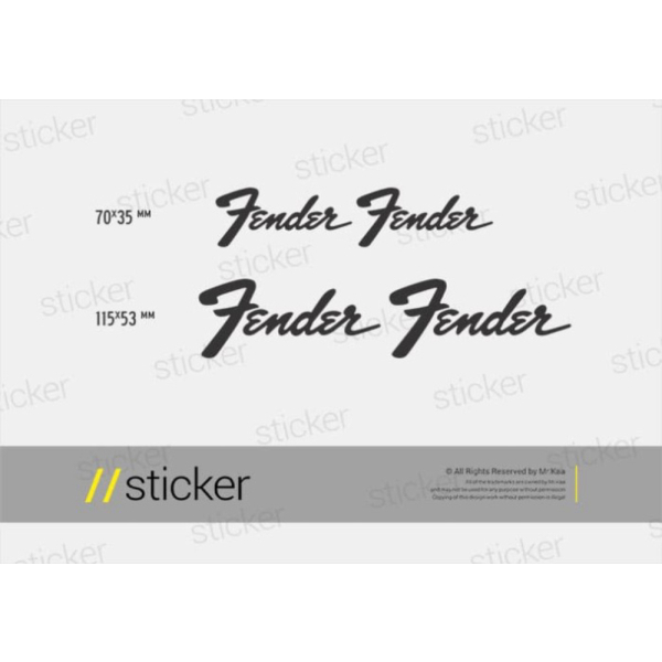 STICKER CUTTING KACA MOBIL SEDAN HELM MOTOR STIKER WINSHIELD KEREN CUSTOM  LOGO Fender Guitar