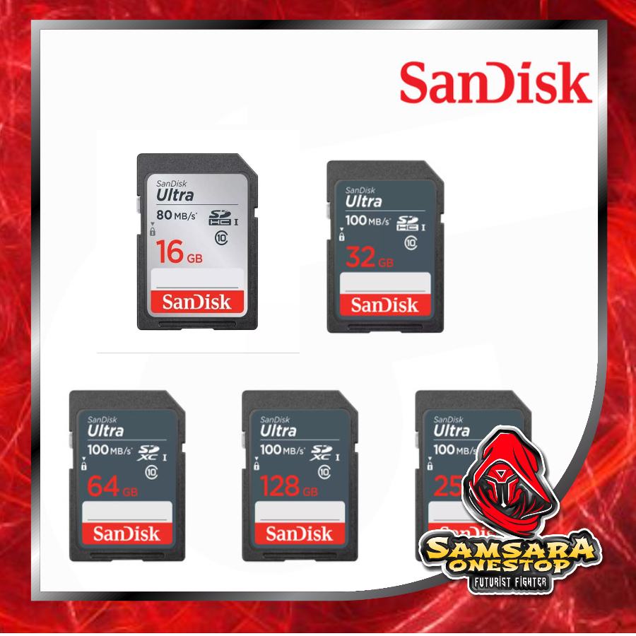 Sandisk SD CARD 100Mb/s SDCARD Memory Camera 16gb 32gb 64gb 128gb ORIGINAL SDHC SANDISK
