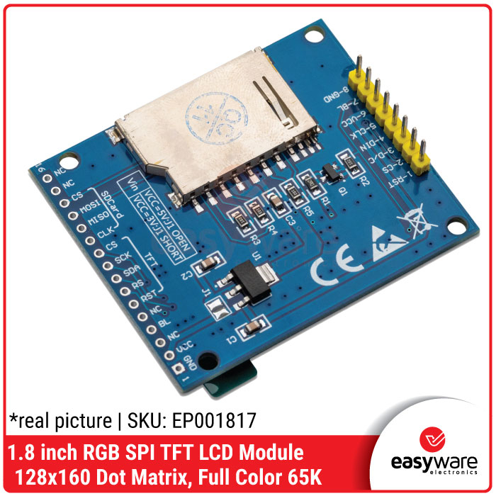 1.8 inch TFT LCD Module 128x60 RGB Serial SPI 128x160 LCD for Arduino