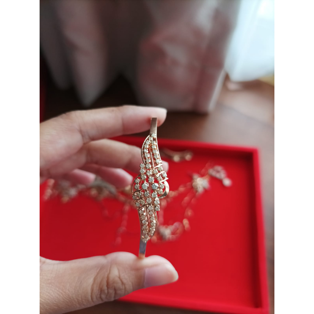 ACC gelang fashion wanita/gelang kaku bunga/gelang berlian medan/gelang kaku berlian medan/gelang be