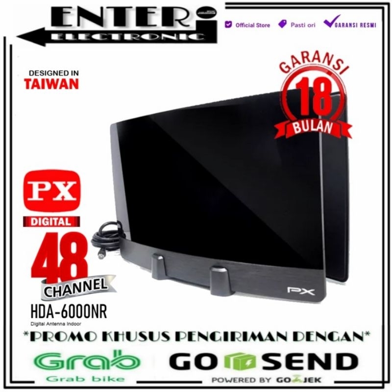 PX ANTENA HDA6000 HDA6000NR - PX INDOOR DOUBLE INTERCEPT ANTENA DALAM TV LED DIGITAL PX ANTENNA HDA 