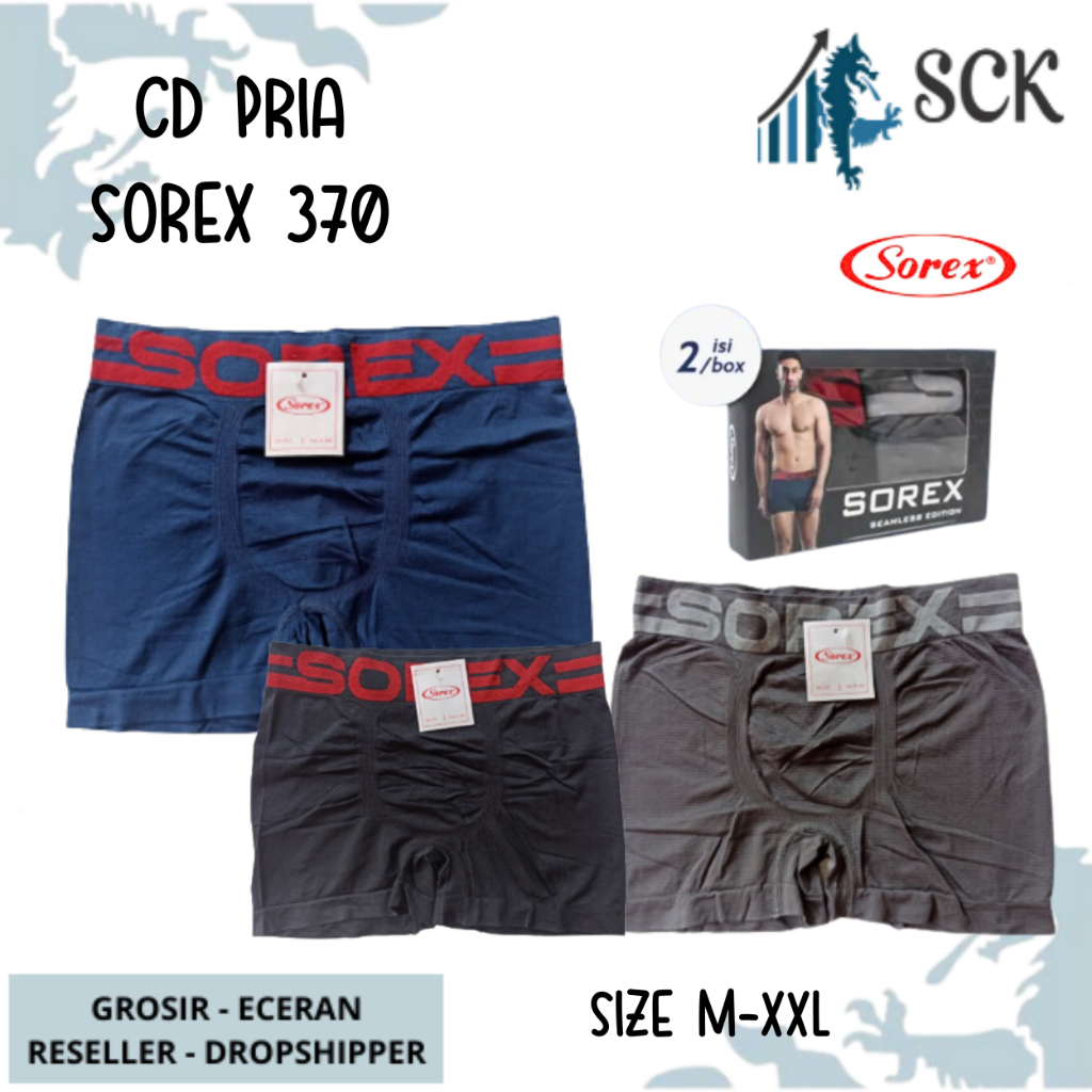 [ISI 2] CD Pria SOREX 370 / Boxer Cowok CD Cowok SOREX - sckmenwear GROSIR