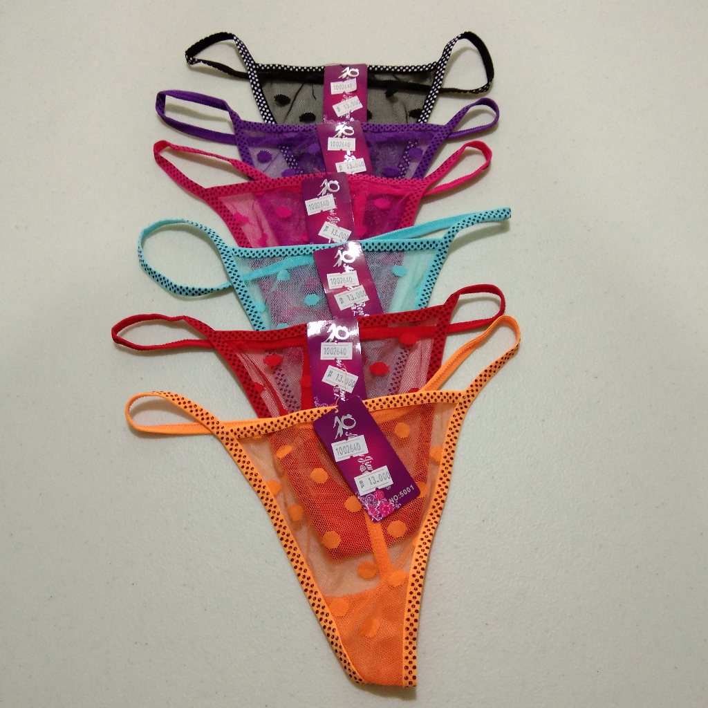 vz lingerie - GSTRING 32 / CELANA DALAM TALI SATU POLKADOT 3pcs