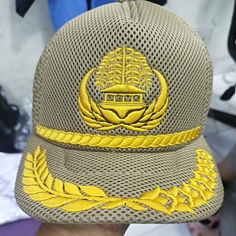 TOPI JARING KREM PNS GOLONGAN 3 TOPI KOPRI GOLONGAN 3