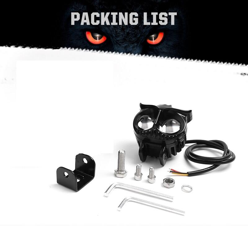 LAMPU SOROT LED/LAMPU TEMBAK LED/LAMPU SOROT OWL 2 LED DC 12-24V 40W CAHAYA KUNING-PUTIH/LAMPU TEMBAK MOTOR SUPER TERANG/LAMPU SOROT MOTOR TERANG/LAMPU SOROT OWL KEPALA OWL/LAMPU TEMBAK OWL/LED SOROT MOTOR DAN MOBIL/LED TEMBAK TERANG/OWL LED/LAMPU SOROT