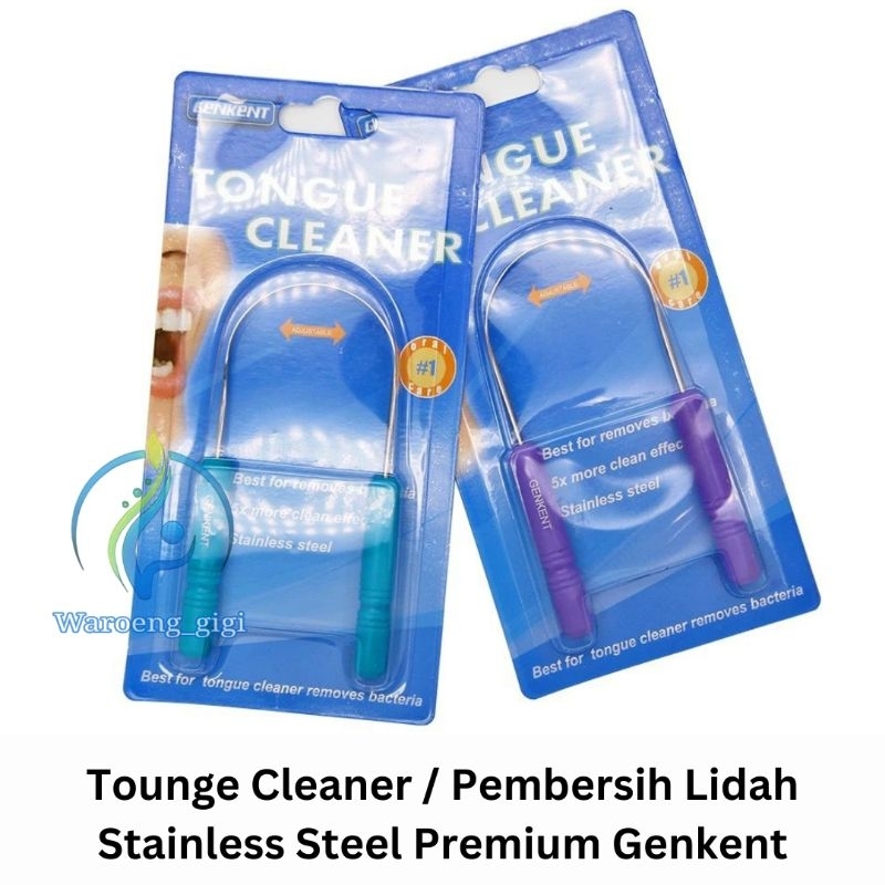 Tounge Cleaner Cleanser Sikat Pembersih Lidah Stainless Steel Genkent