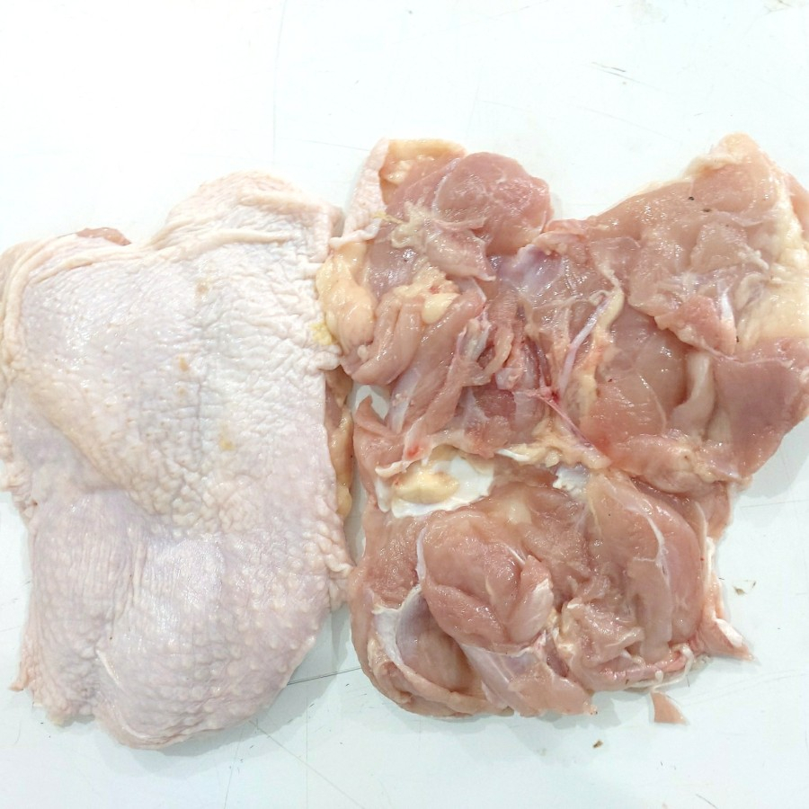 

Ayam Fillet Paha Kulit Boneless 1/2kg - 1kg, Plastik PE