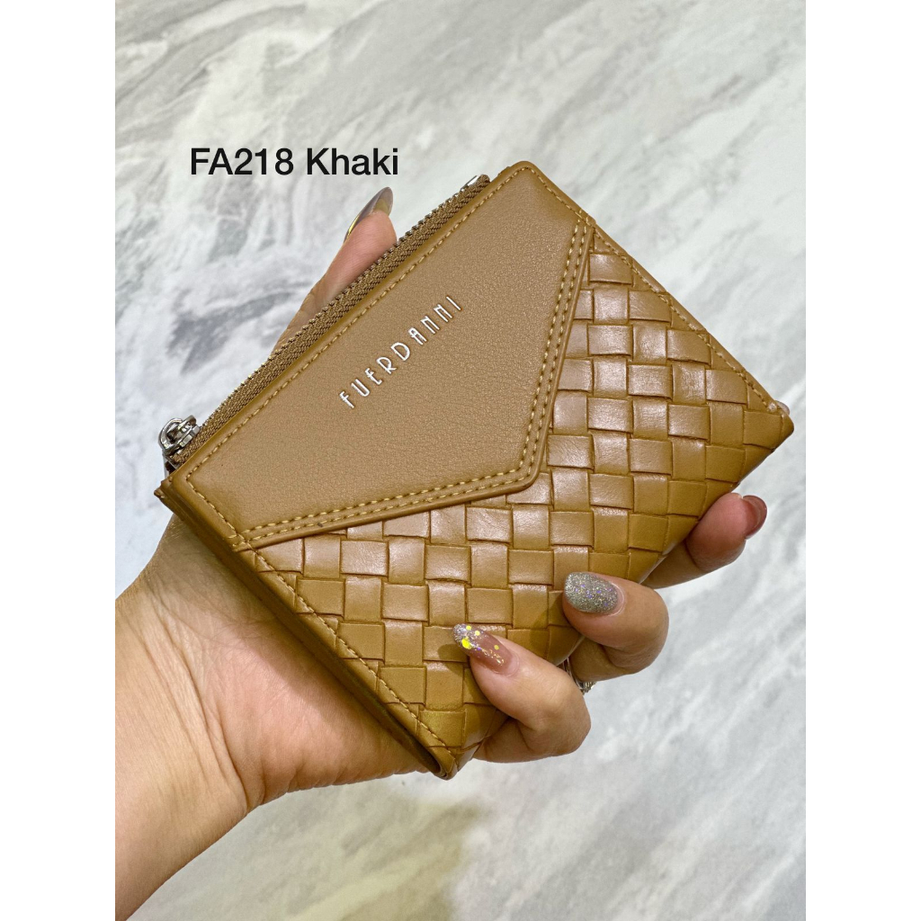 Dompet Lipat Wanita Mini Motif Anyam FA218