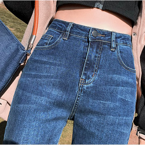 Celana Jeans Wanita Boyfriend Stretch Jeans Highwaist Korea Style