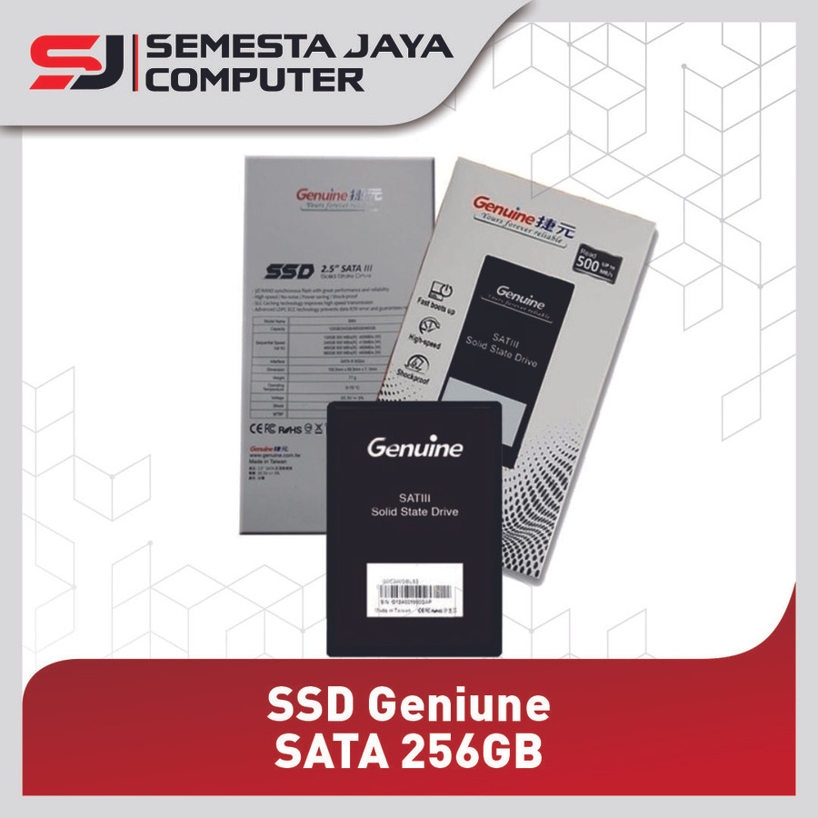 SSD Genuine 256GB Sata III 2.5&quot; Garansi 3 Tahun