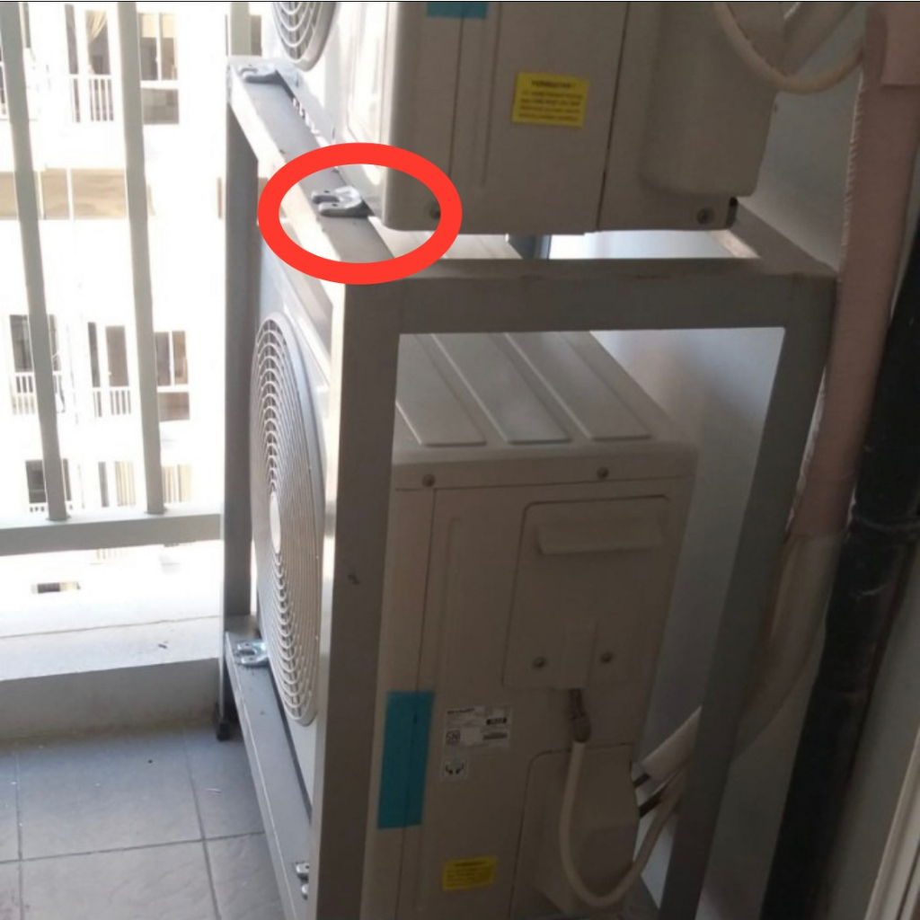 Rak Outdoor AC/ dudukan outdoor ac susunan / bracket ac/ braket outdoor ac / 2susun 2outdoor FREE ba