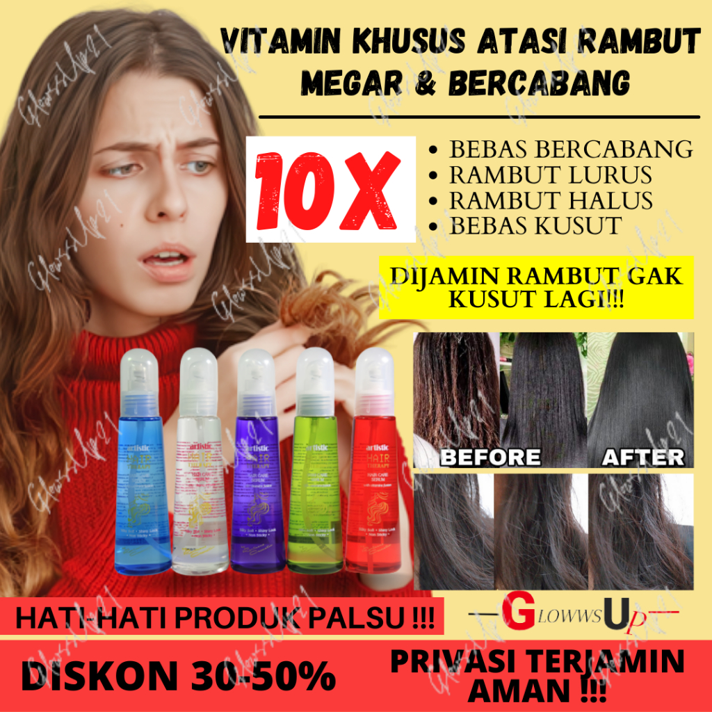 ARTISTIC HAIR SERUM 120ML ORIGINAL - VITAMIN RAMBUT ARTISTIC 120ML ORI - Biru