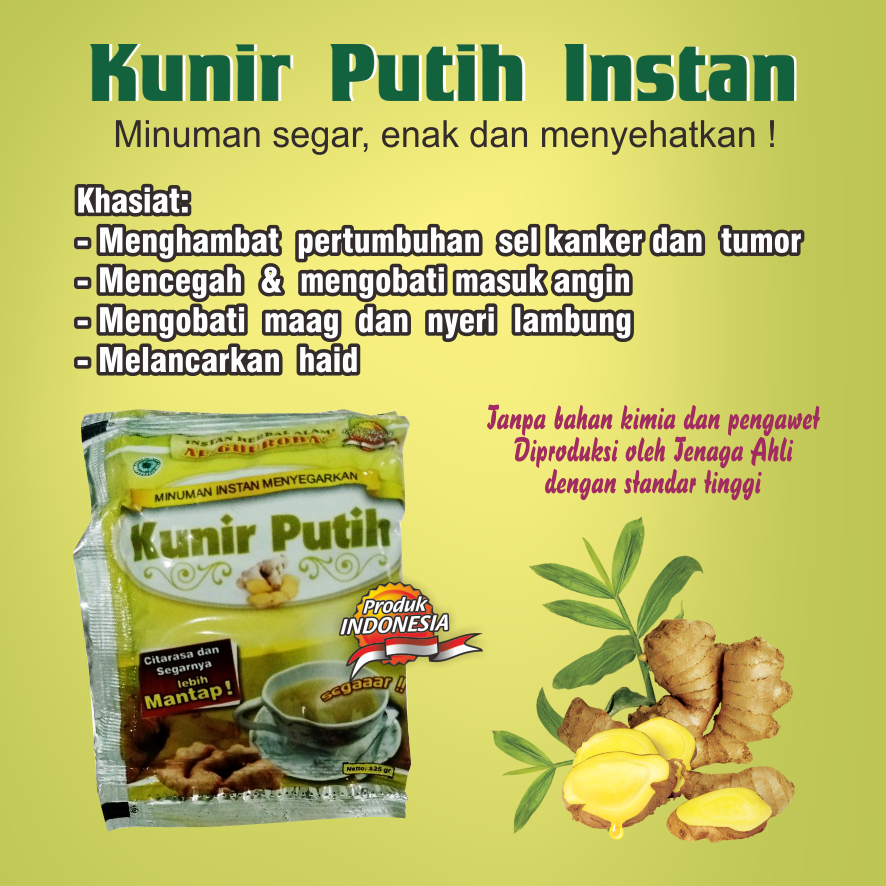 

Al-Ghuroba Kunir Putih Asli Instan Herbal Demam, Mual, Asma, Nyeri Haid, Kanker Renteng 10 Sachet