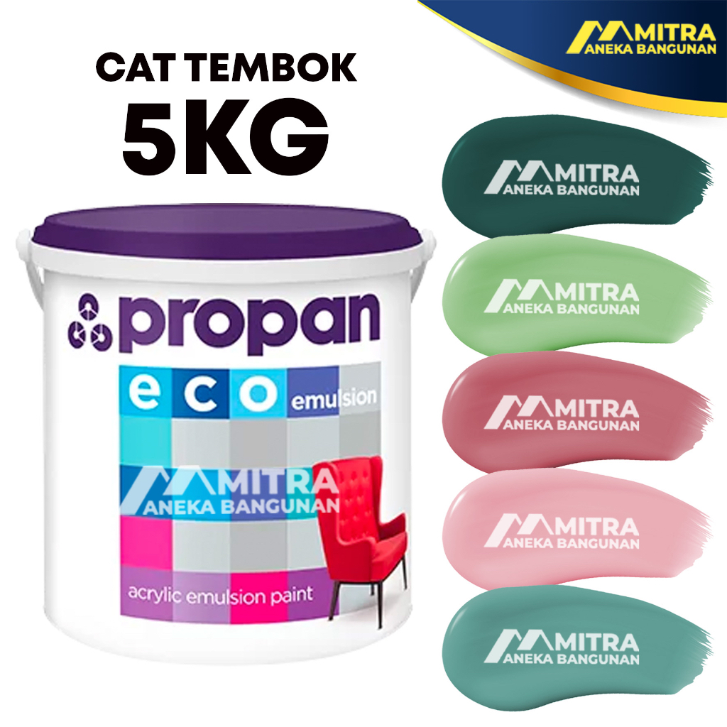 CAT TEMBOK INTERIOR PROPAN ECO EMULSION 5 KG / PINK HIJAU TOSCA TEAL