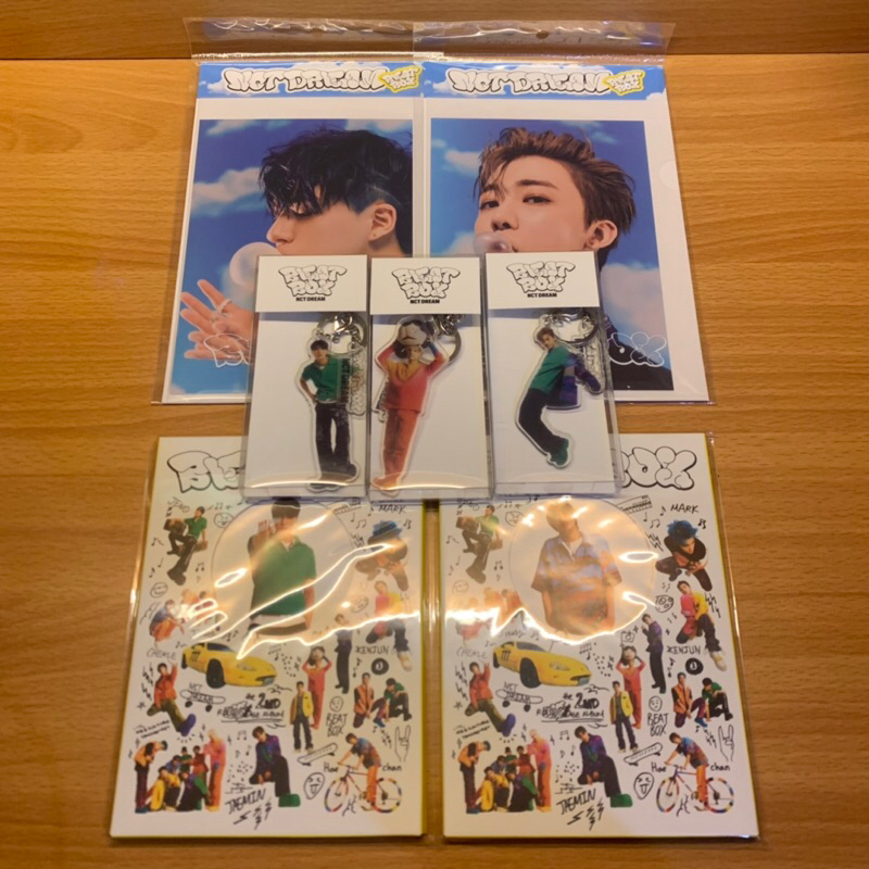 [Clearance Sale] NCT DREAM Beatbox 1st 2nd MD Acrylic Keyring + Photocard Set, Postcard + Hologram P