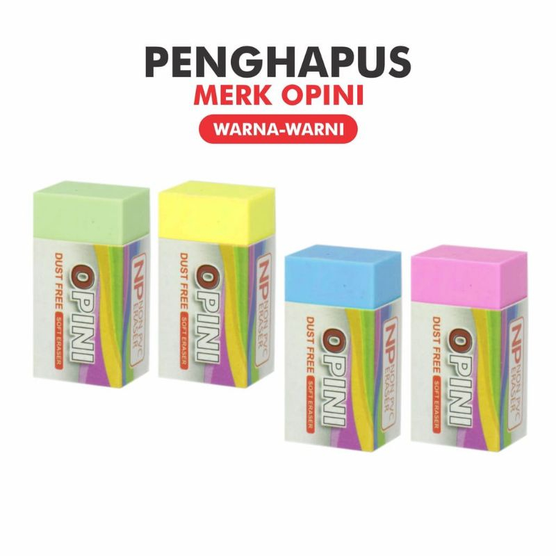 Penghapus Kecil Warna Merk Opini (1 Pcs)