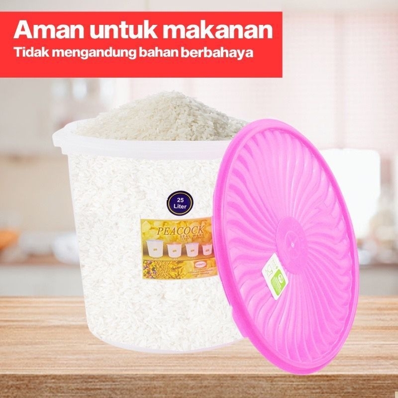 Shinpo Toples Besar Plastik 25 liter / Toples SIP 625 / Toples tempat krupuk