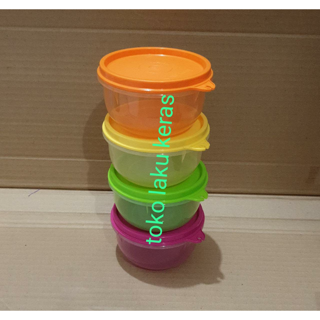 Tupperware Kiddie Bowl Set (4) - wadah mangkok menyimpan makanan transparan kedap udara