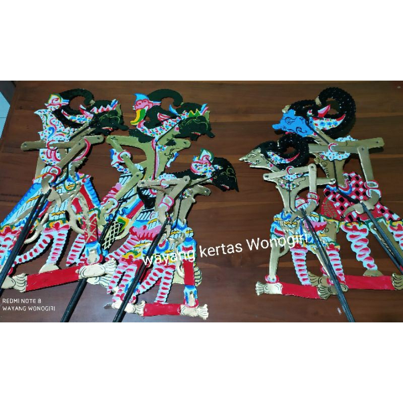 paket murah 5 Wayang Anak Pandawa kertas ukuran standar pentas