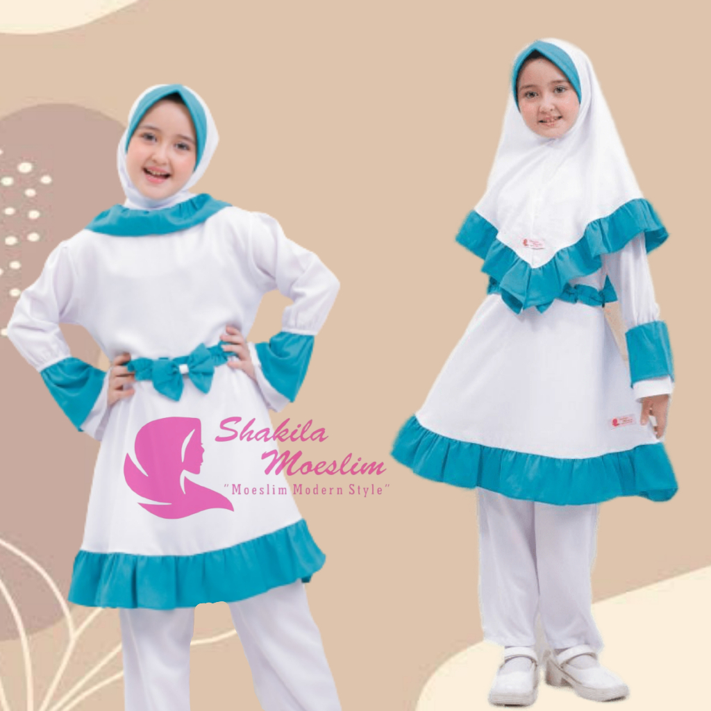 Gamis Anak Perempuan Gamis Anak Warna Putih Anak 1-10 Baju Seragam Setelan Celana Tunik Putih Anak Tunik Anak Set Celana Free Hijab Setelan Gamis Putih Anak Perempuan Gamis anak putih bersih polos untuk manasik haji anak perempuan